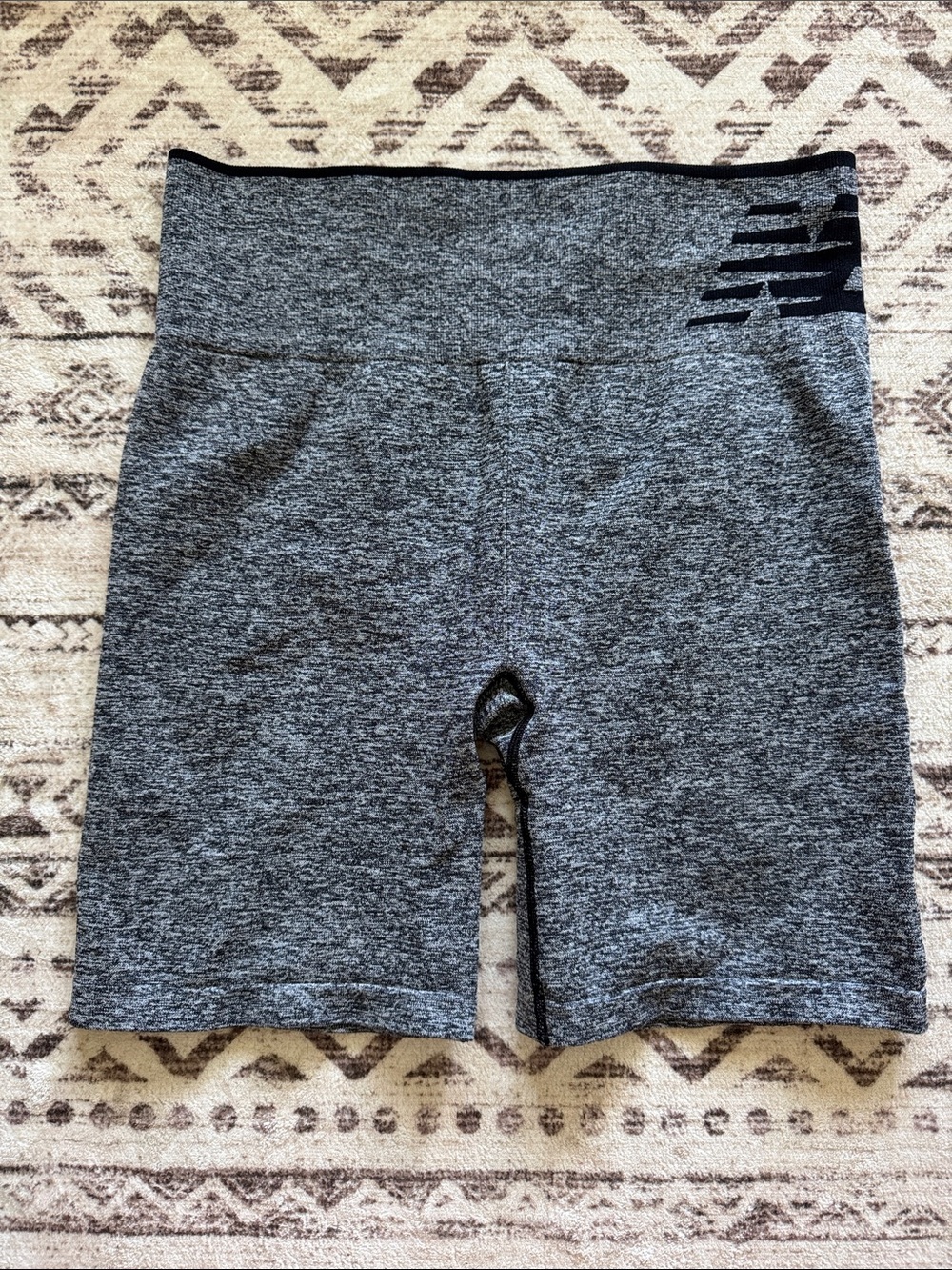 New Balance Heather Gray High-Rise Bike Shorts